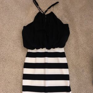 Charlotte Russe Black and white striped dress